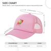 OCALL Moose Baseball Hat Unisex Adjustable Solid Color Mesh Baseball Hat Pink view 4