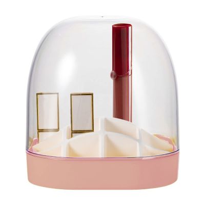 SLZHEE jewelry box Lipstick Storage Box Desktop Multi layer Lattice Lipstick Rack Finishing Display Rack Transparent Dressing Table Storage Box With Lid jewelry case(Color:A)