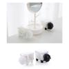 SLZHEE Jewelry Box Cotton Swab Storage Box with Lid Transparent Cotton Swab Cosmetic Small Box Desktop Cotton Swab Box Makeup Cotton Box Finishing Box Jewelry case(Color:A) view 4