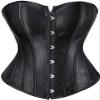 ADELCE Women's Sexy Boned Overbust Shaper Push Up Bodysuit Lace up Corsets and Strap Bustiers Top Black 4XL view 1