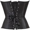 ADELCE Women's Sexy Boned Overbust Shaper Push Up Bodysuit Lace up Corsets and Strap Bustiers Top Black 4XL view 2