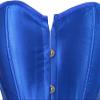 ADELCE Women's Sexy Boned Overbust Shaper Push Up Bodysuit Lace up Corsets and Strap Bustiers Top Blue S view 4