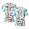 Stylish Athletic Sports Jersey Cute-Australia-Koala-Bear Men's Rugby Jersey Large Black view 1