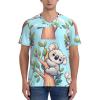 Stylish Athletic Sports Jersey Cute-Australia-Koala-Bear Men's Rugby Jersey Large Black view 2