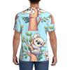 Stylish Athletic Sports Jersey Cute-Australia-Koala-Bear Men's Rugby Jersey Large Black view 4