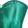 ADELCE Women's Sexy Boned Overbust Shaper Push Up Bodysuit Lace up Corsets and Strap Bustiers Top Green XS view 4