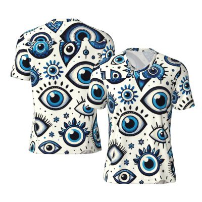 Stylish Athletic Sports Jersey The-Turkish-Nazar-Eye Men's Rugby Jersey 3X-Large Black