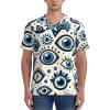 Stylish Athletic Sports Jersey The-Turkish-Nazar-Eye Men's Rugby Jersey 3X-Large Black view 2