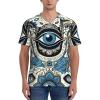 Stylish Athletic Sports Jersey Blue-Turkish-Eyes-Hand Men's Rugby Jersey Large view 2