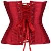 ADELCE Women's Sexy Boned Overbust Shaper Push Up Bodysuit Lace up Corsets and Strap Bustiers Top Wine Red 5XL view 2