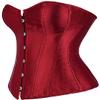 ADELCE Women's Sexy Boned Overbust Shaper Push Up Bodysuit Lace up Corsets and Strap Bustiers Top Wine Red 5XL view 3