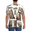 Stylish Athletic Sports Jersey Ancient-Egyptian-Pyramid-Pharaoh Men's Rugby Jersey Medium Black view 4