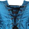 ADELCE Women's Sexy Boned Overbust Shaper Push Up Bodysuit Lace up Corsets and Strap Bustiers Top Teal Blue S view 4