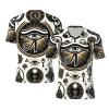 Stylish Athletic Sports Jersey Horus-Eye-Ankh-Pyramid Men's Rugby Jersey Large Black view 1