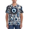 Stylish Athletic Sports Jersey Turkish-Evil-Eyes Men's Rugby Jersey 3X-Large Black view 2