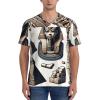 Stylish Athletic Sports Jersey Egyptian-Pyramid-Pharaoh Men's Rugby Jersey Large Black view 3