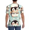 Stylish Athletic Sports Jersey Cute-Emperor-Penguin Men's Rugby Jersey Small Black view 4