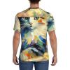Stylish Athletic Sports Jersey Colorful-Cat-Painting Men's Rugby Jersey 3X-Large view 4