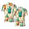 Stylish Athletic Sports Jersey Colorful-Milk-Tea Men's Rugby Jersey Large