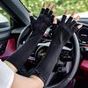 Flush of Dawn Fingerless Sun Gloves Women Summer Long Sleeve Driving Gloves Thin Non Slip UV Sun Protection Sunblock Gloves (Black) view 2