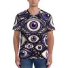 Stylish Athletic Sports Jersey Purple-Evil-Eye Men's Rugby Jersey Xx-Large view 2