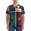 Stylish Athletic Sports Jersey Colorful-Fleur-De-Lis Men's Rugby Jersey X-Large view 2