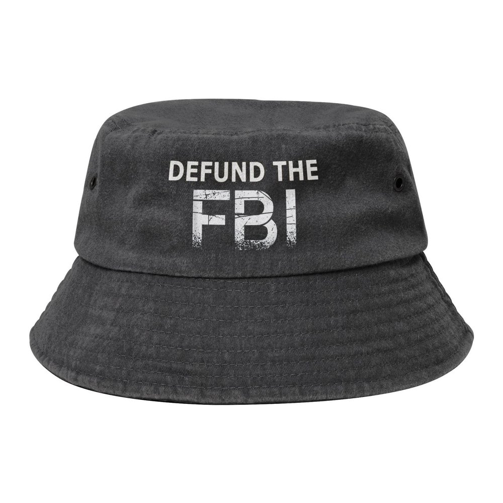 Abolish Defund The FBI Bucket Hat Denim Fisherman Cap Beach Sun Outdoor Travel Caps for Women Men
