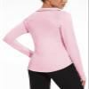 M MOTEEPI Golf Shirt Women Long Sleeve Sun Protection Workout Tops Pink S view 2