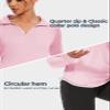 M MOTEEPI Golf Shirt Women Long Sleeve Sun Protection Workout Tops Pink S view 4