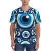 Stylish Athletic Sports Jersey Greek-Turkish-Blue-Nazar Men's Rugby Jersey X-Large view 4