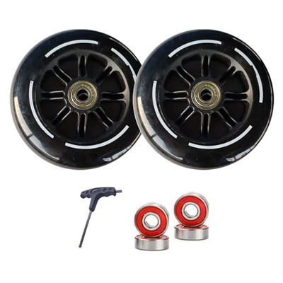 GXBHSP Inline Skate Wheels 110mm 125mm Skate Wheels Professional 85A Inline Speed Skating Shoes Replacement wheel with ABEC-9 Bearings High-Grip (125mm,2)