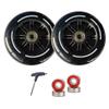 GXBHSP Inline Skate Wheels 110mm 125mm Skate Wheels Professional 85A Inline Speed Skating Shoes Replacement wheel with ABEC-9 Bearings High-Grip (125mm,2)
