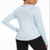 M MOTEEPI Womens Golf Shirts Loose Fit Golf Polo Shirts for Women Long Sleeve Workout Tops for Women Sweat Wicking Collared Golf Running Shirt Blue XXL view 2