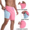 FT FENTENG Mens Swim Trunks with Compression Liner, 2 in 1 Men Bathing Suit Mens Swimming Short 7 inch Inseam Board Shorts Swimwear, 4 Way Stretch Beach Shorts Quick Dry with Zipper Pockets, Small view 2
