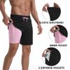 FT FENTENG Mens Swim Trunks with Compression Liner, 2 in 1 Men Bathing Suit Mens Swimming Trunks 7 inch Inseam Board Shorts Swimwear, 4 Way Stretch Beach Shorts Quick Dry with Zipper Pockets, X-Large view 2