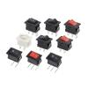 BUUV 5PCS KCD11 Rocker Switch 10 * 15mm Mini Push Button Switch ON-Off/ON-Off-ON 2 Pins / 3 Pins 3A 250VAC / 6A 125VAC 10x15mm(Rose red) view 2