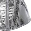 ADELCE Women's Retro Gothic Silver Fashion Faux Leather Beaded Overbust Corset Halloween Costume Bustier Top L view 4