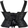 ADELCE Women's Sexy Renaissance Corset Top Boned Overbust Shaper Lace up Corsets and Strap Bustiers Black XS view 2