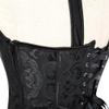ADELCE Women's Sexy Renaissance Corset Top Boned Overbust Shaper Lace up Corsets and Strap Bustiers Black XS view 4