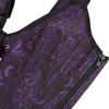 ADELCE Women's Sexy Renaissance Corset Top Boned Overbust Shaper Lace up Corsets and Strap Bustiers Purple L view 4