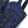 ADELCE Women's Lace up Gothic Jacquard Shoulder Straps Tank Overbust Shaper Corset Bustiers Top Blue XL view 4