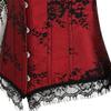 ADELCE Women's Plus Size Lolita Gothic Princess Renaissance Corset Floral Ruched Sleeves Elegant Halloween Costume Red 4XL view 4
