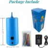 Electric Magic Balloon Pump, Electric Air Inflator Party Air Blower Pump with 1 Nozzle 1 Balloon Cutter and 10 Pcs Long Balloons,Great for Twisty Curly Balloon, Foil Balloons (Blue) view 2