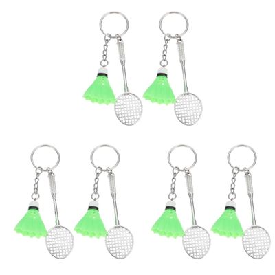 balacoo 6pcs Badminton Key Badminton Pendants for Keys Bags and Phones Unique Sports Souvenirs for Sports