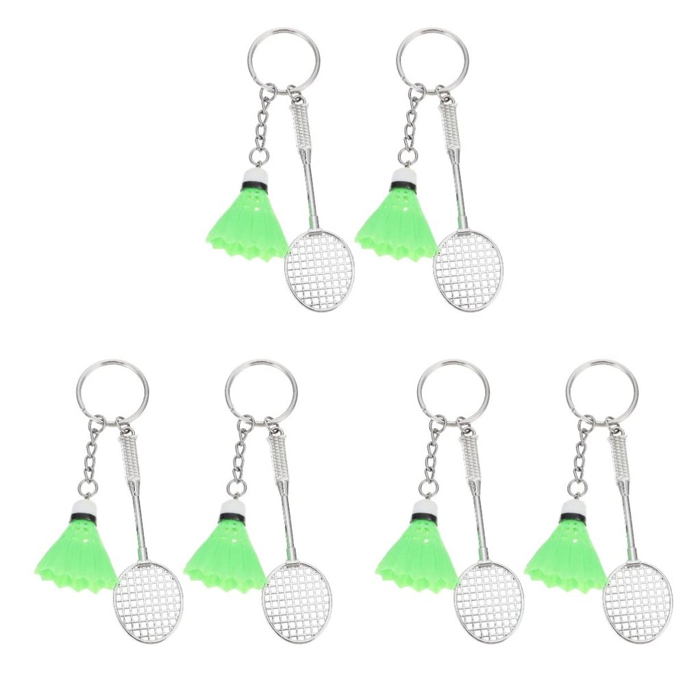 balacoo 6pcs Badminton Key Badminton Pendants for Keys Bags and Phones Unique Sports Souvenirs for Sports