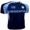 Men's Argentina Short Sleeve Shirt, Adult Sizes Argentina Game Day Soccer Jersey T-Shirt (AM) Blue view 1