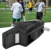 Estink Referee Resounding Whistle, Portable Dolphin Whistle with Lanyard for Competitions and Sports Referees Teachers Schools (Black) view 2