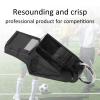 Estink Referee Resounding Whistle, Portable Dolphin Whistle with Lanyard for Competitions and Sports Referees Teachers Schools (Black) view 3