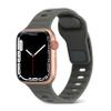 YOUULAR Square Buckle Horizontal Stripe Silicone Strap for Apple Watch Bands 38/40/41MM, Quick Release Replacement Wristband Band Watch Accessory for Apple Watch Series 7/1/2/3/4/5, Dark Green view 1