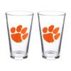 The Memory Company Officially Licensed 2-Pack Glass Beer Pint, Clemson University view 1